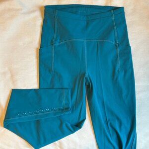 Lululemon High Rise Cropped Running Leggings